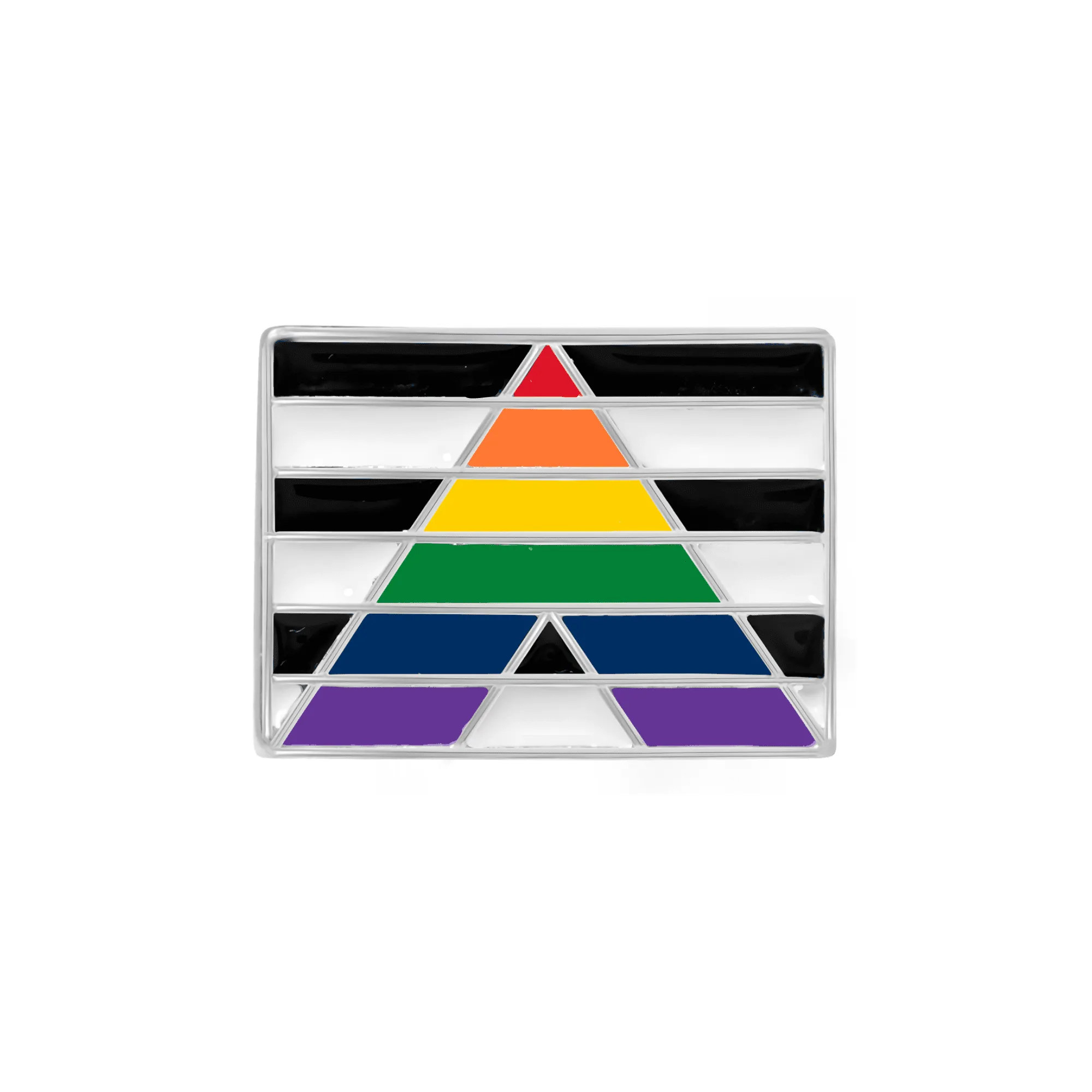 Rectangle Straight Ally LGBTQ Pride Flag Pins