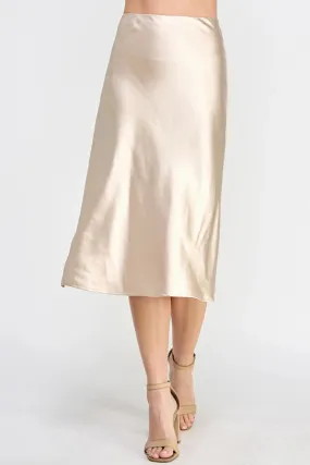 Satin Midi Skirt