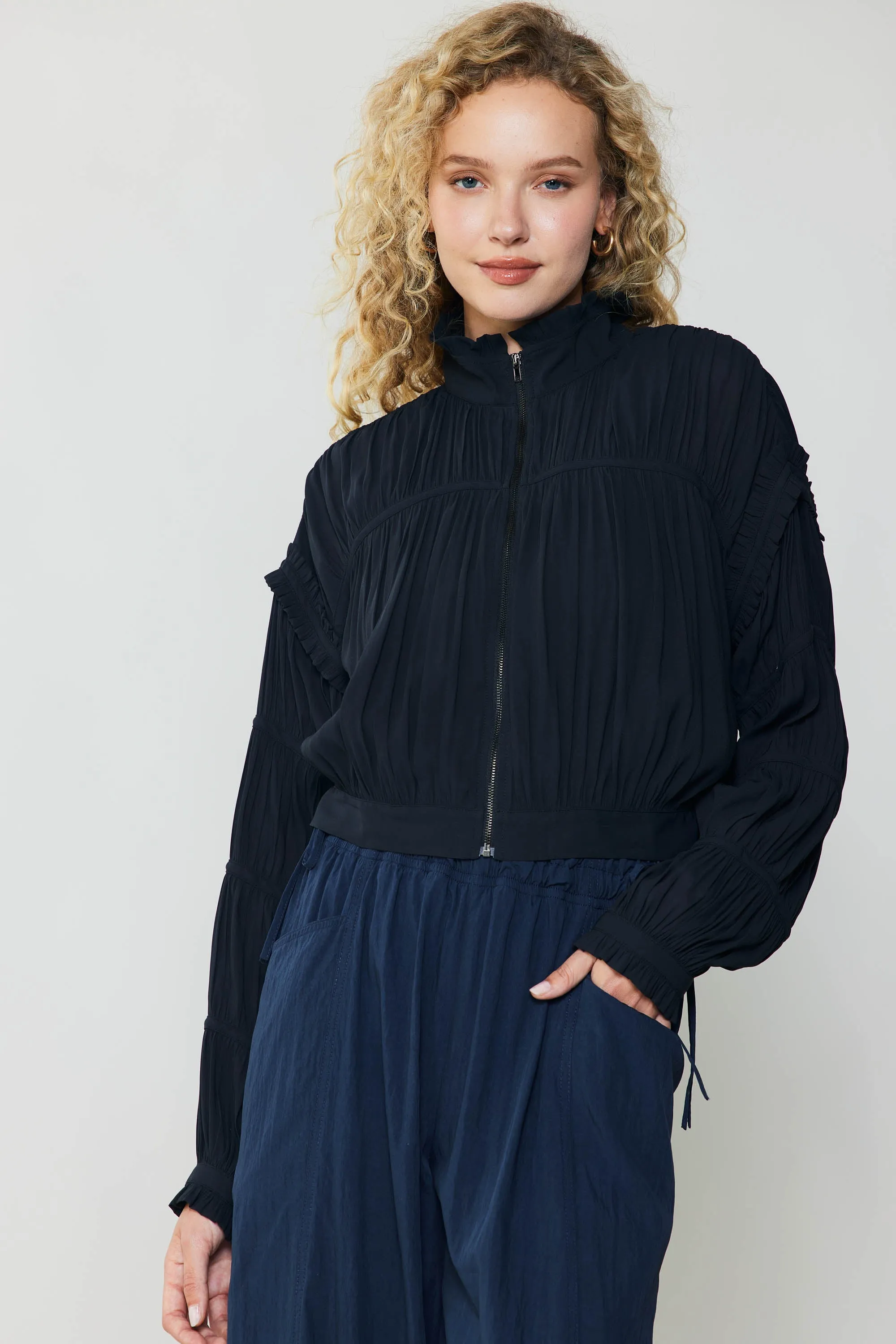 Shirred Sleeve Jacket