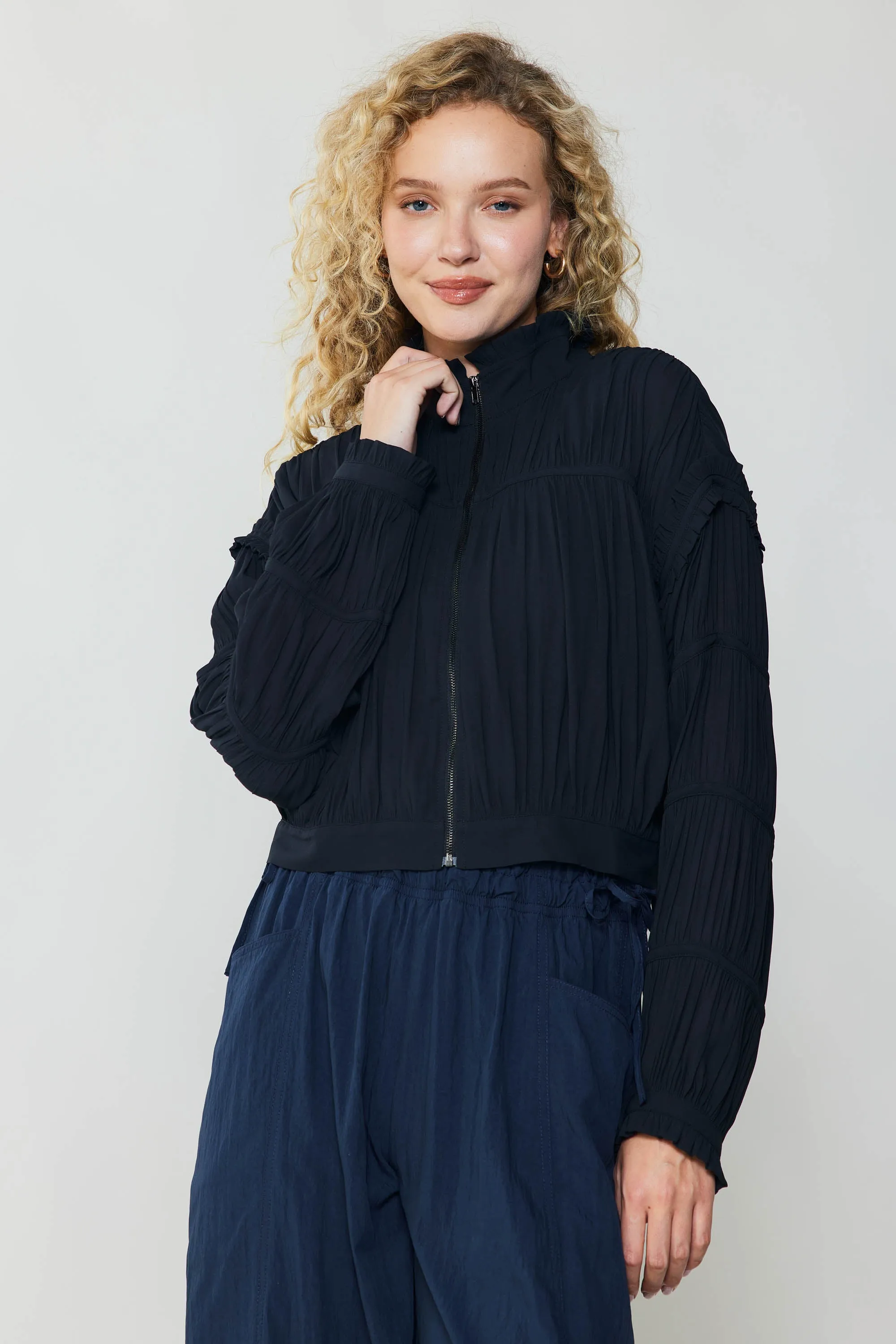Shirred Sleeve Jacket