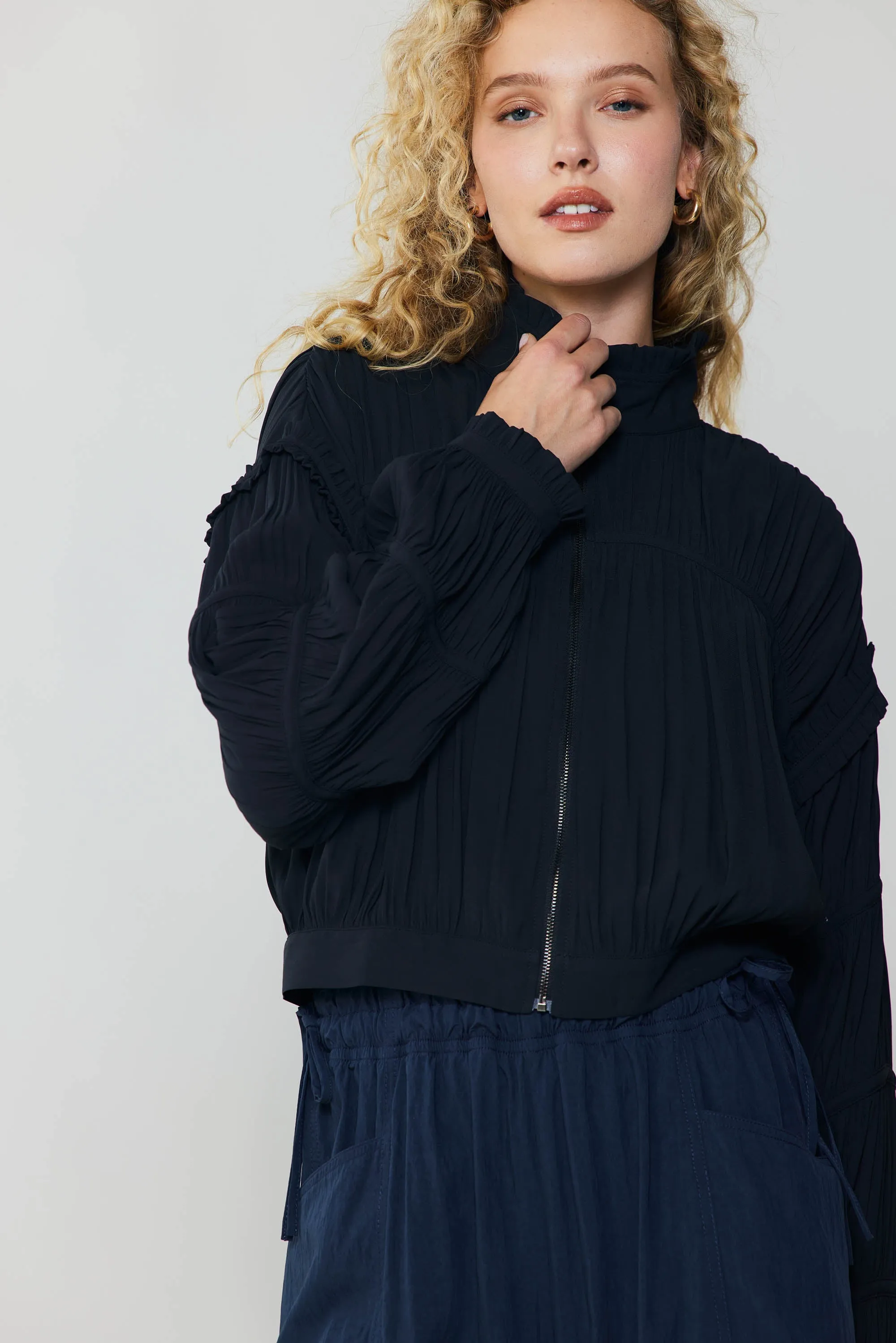 Shirred Sleeve Jacket