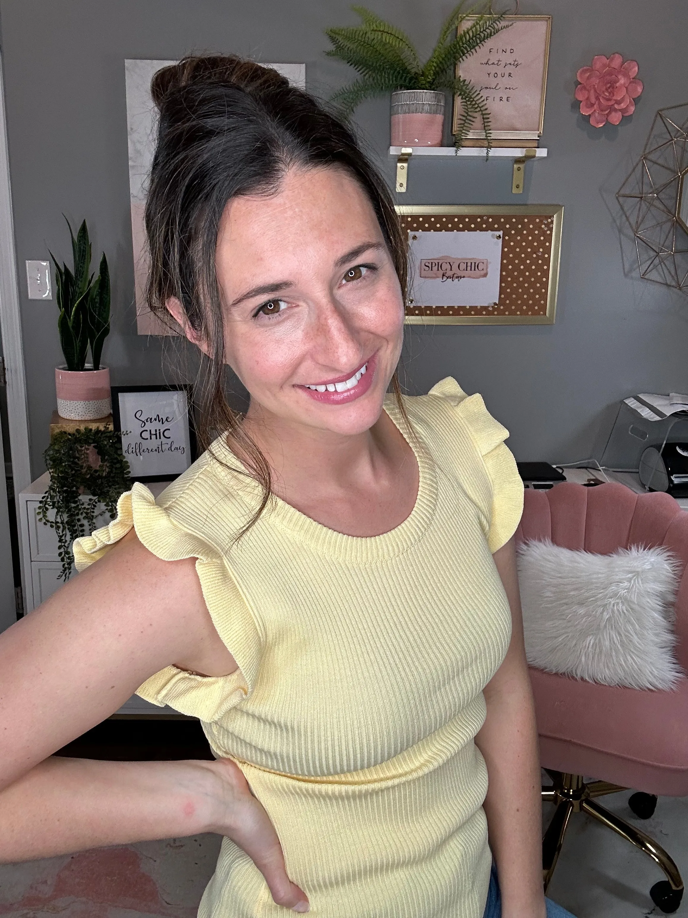 Sleeveless Ruffle Sweater