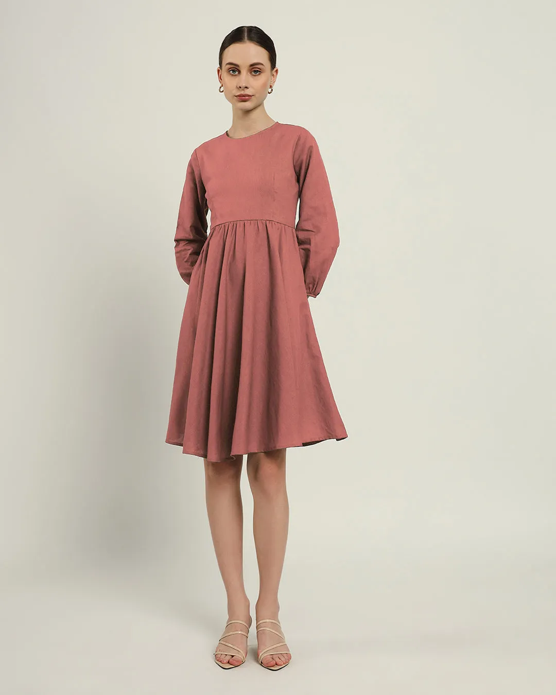 The Exeter Ivory Pink Cotton Dress