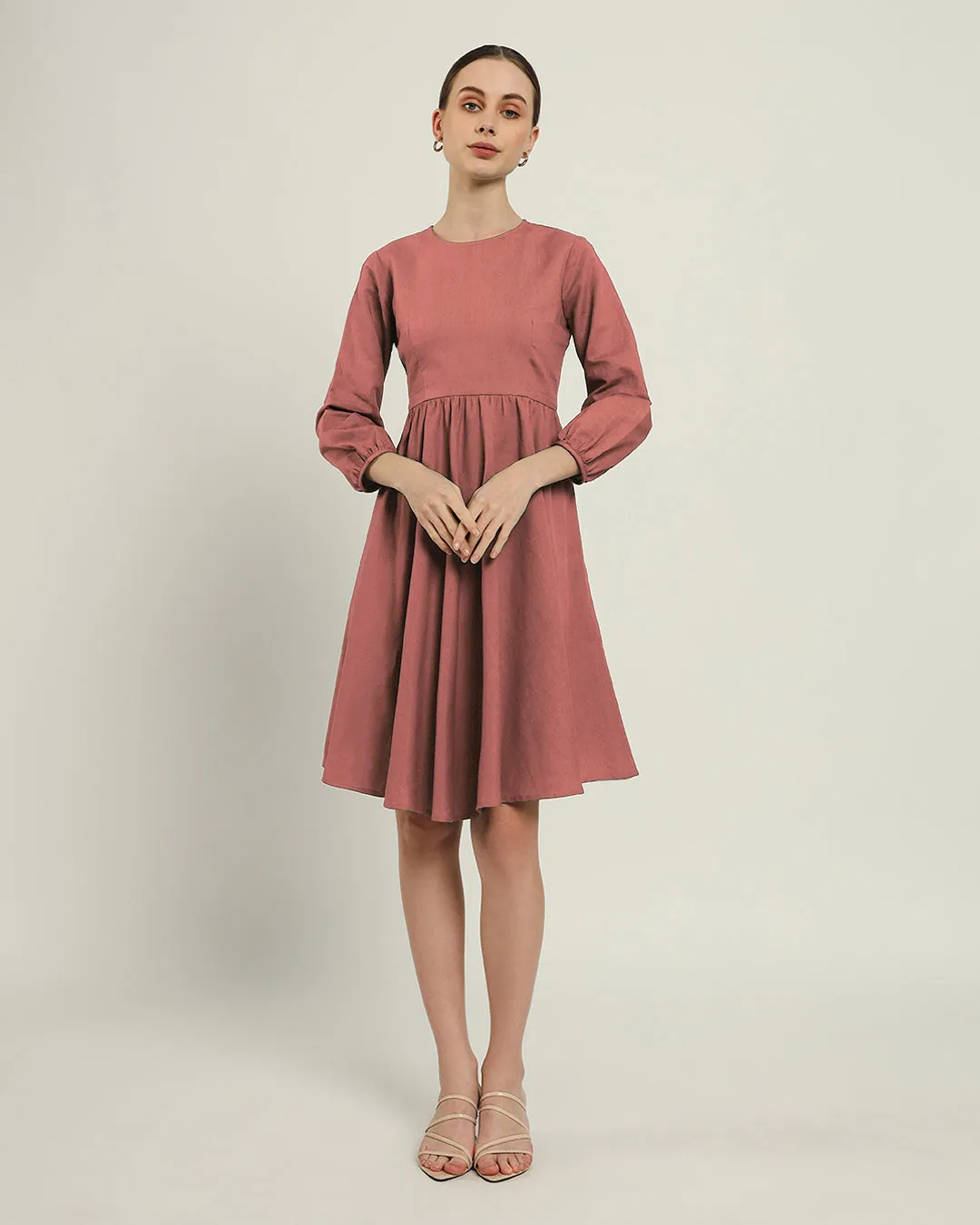 The Exeter Ivory Pink Cotton Dress
