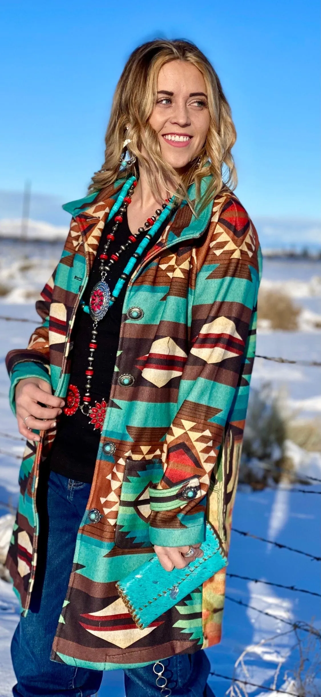 The Kodiak Cowboy Cactus Aztec Coat