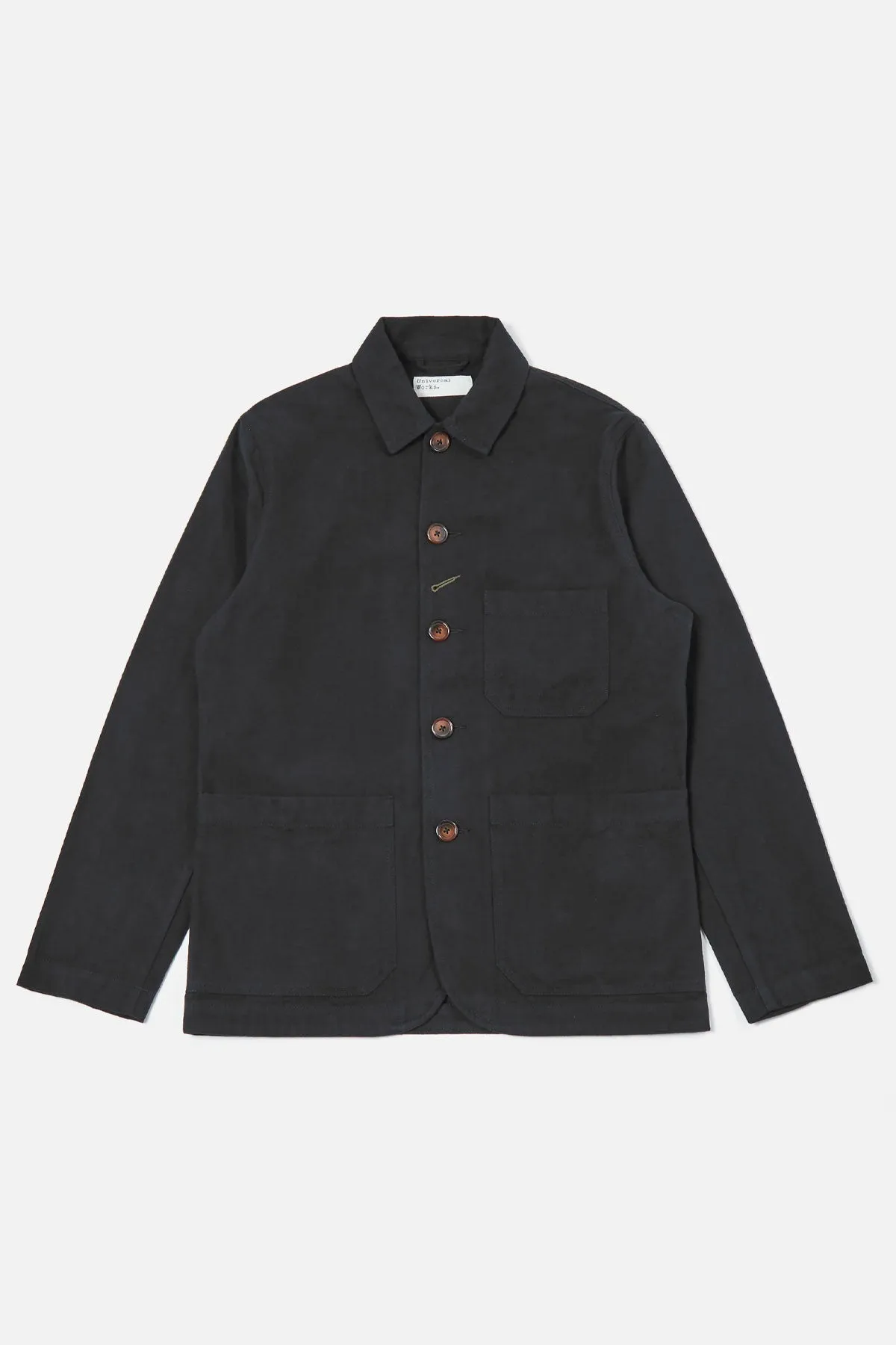 Universal Works - Bakers Chore Jacket In Black Nebraska Cotton