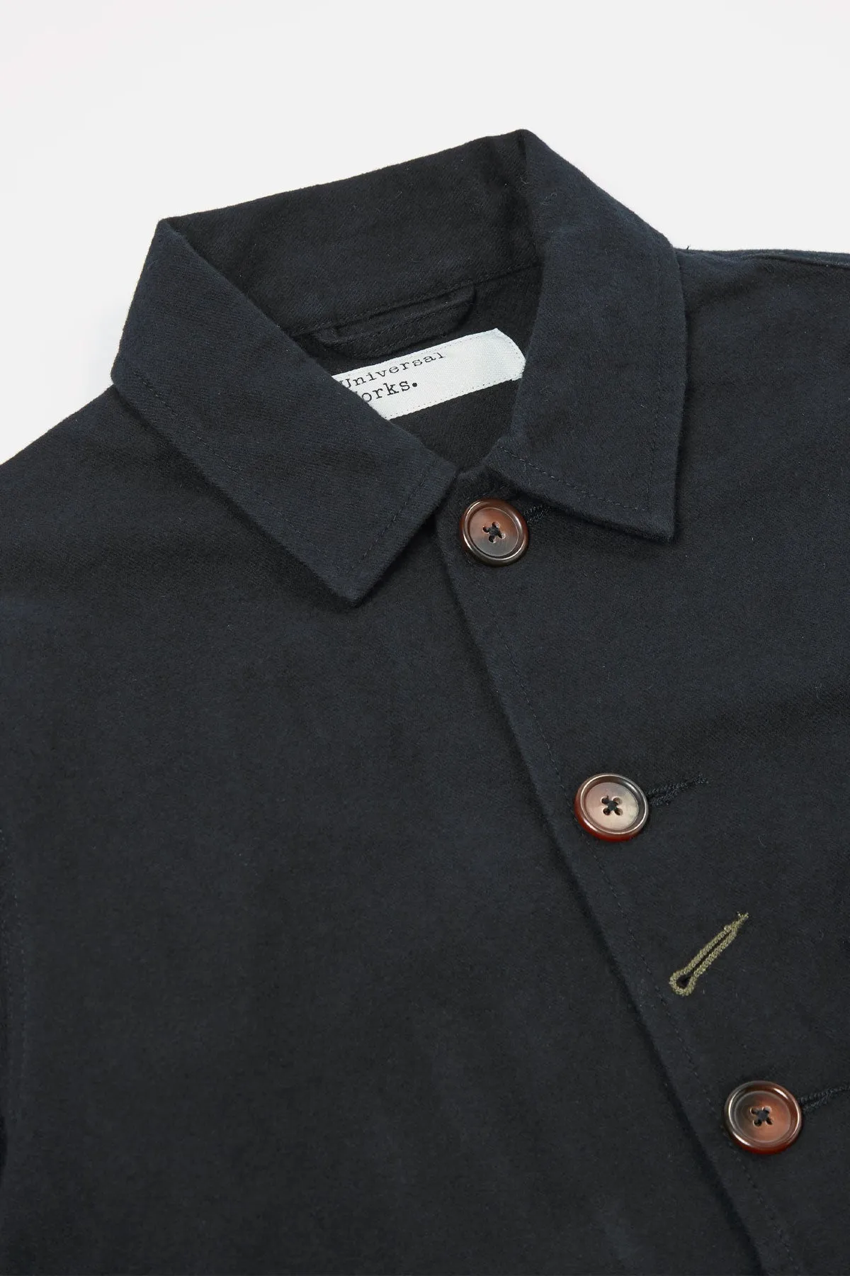Universal Works - Bakers Chore Jacket In Black Nebraska Cotton