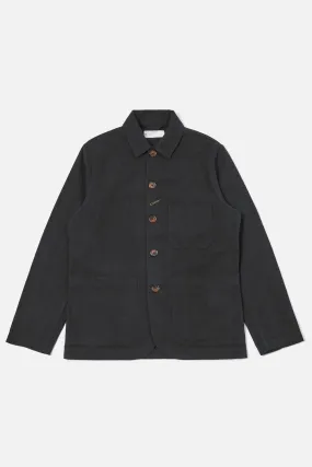 Universal Works - Bakers Chore Jacket In Black Nebraska Cotton