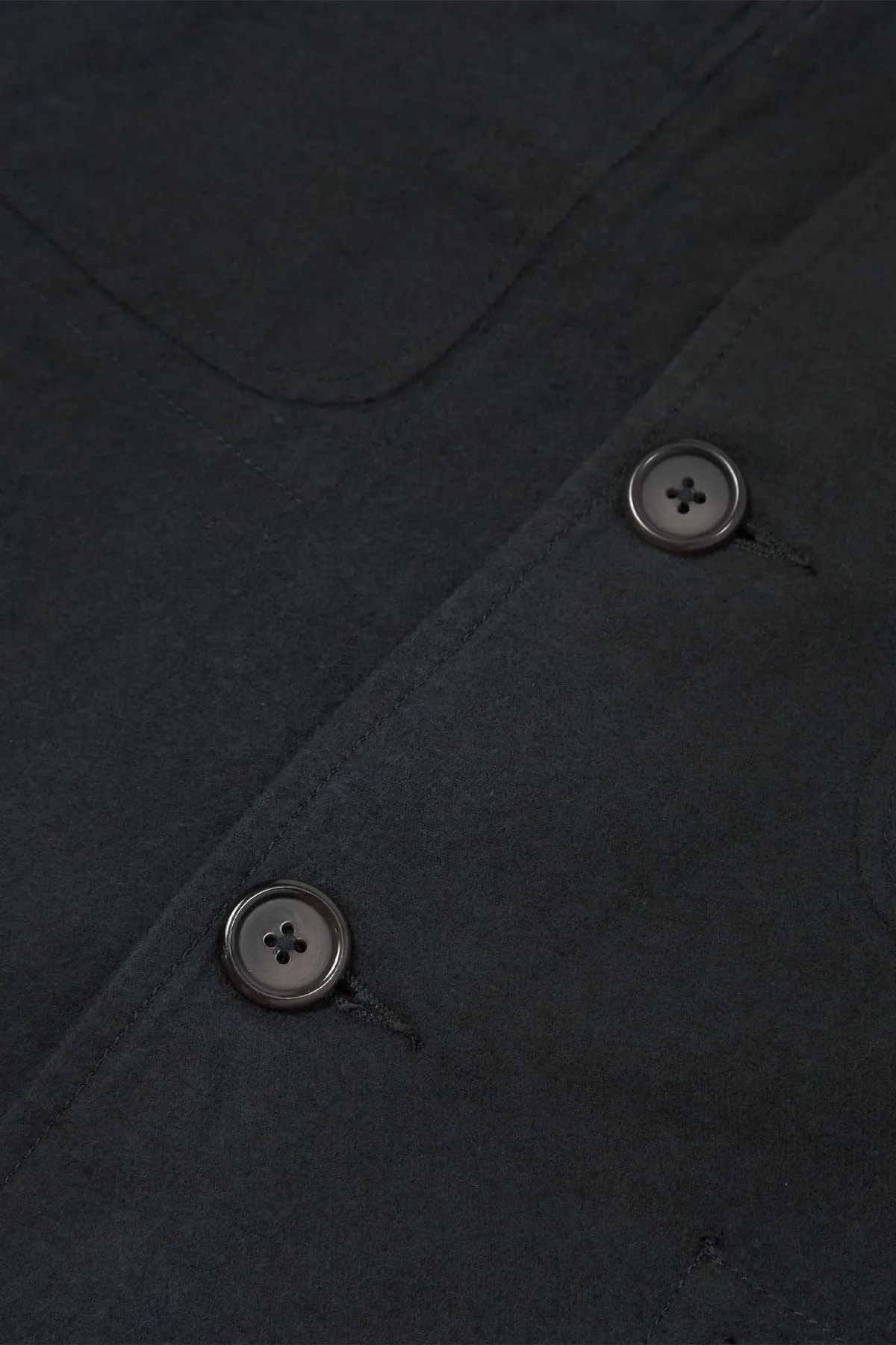 Universal Works - Bakers Chore Jacket In Black Nebraska Cotton