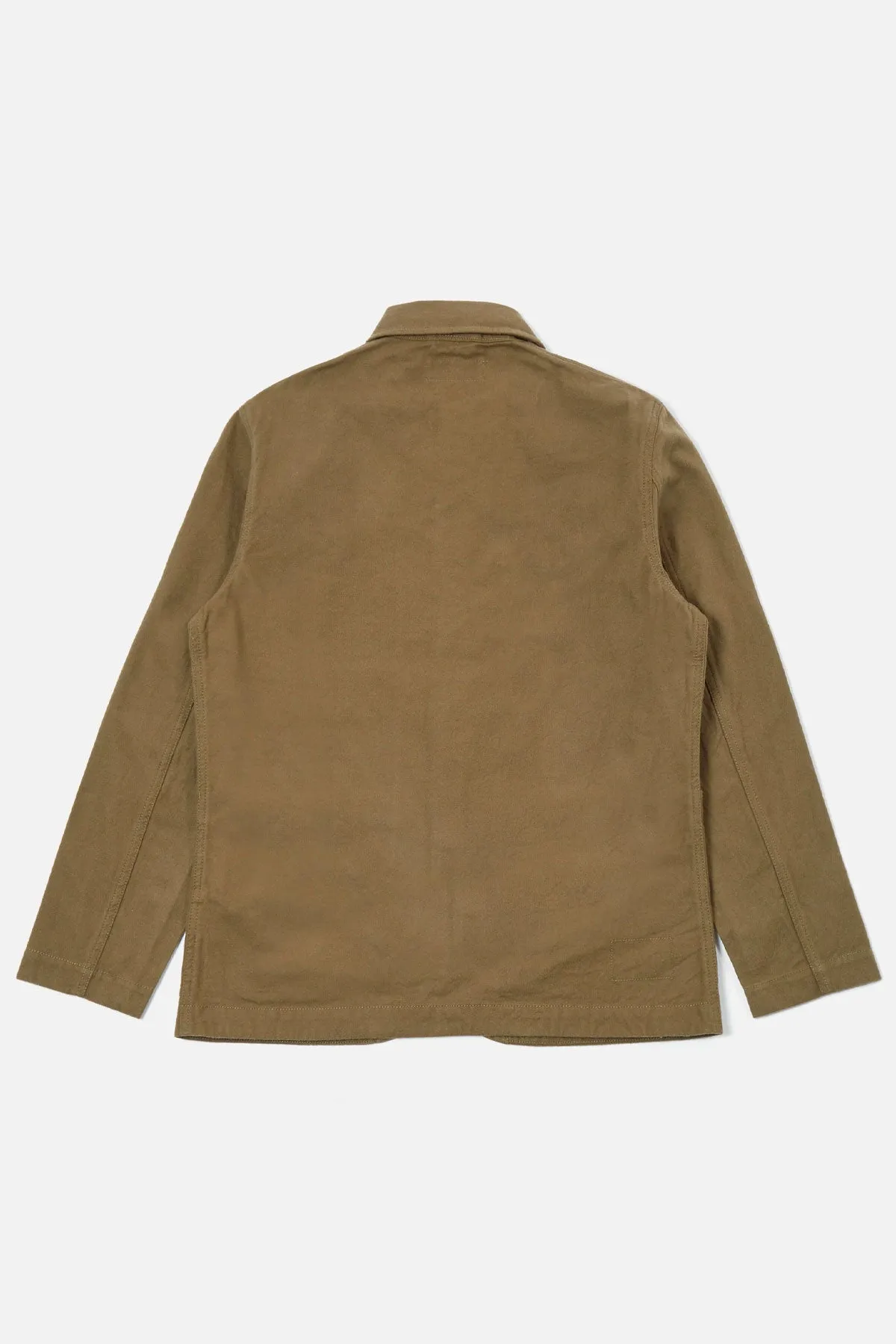 Universal Works - Bakers Chore Jacket In Olive Nebraska Cotton