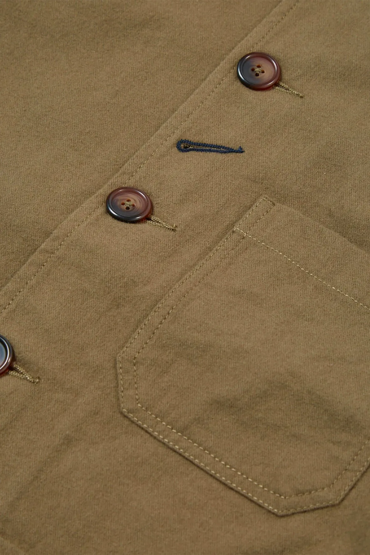 Universal Works - Bakers Chore Jacket In Olive Nebraska Cotton