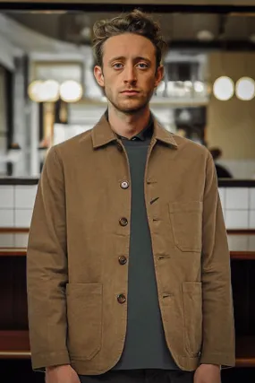 Universal Works - Bakers Chore Jacket In Olive Nebraska Cotton