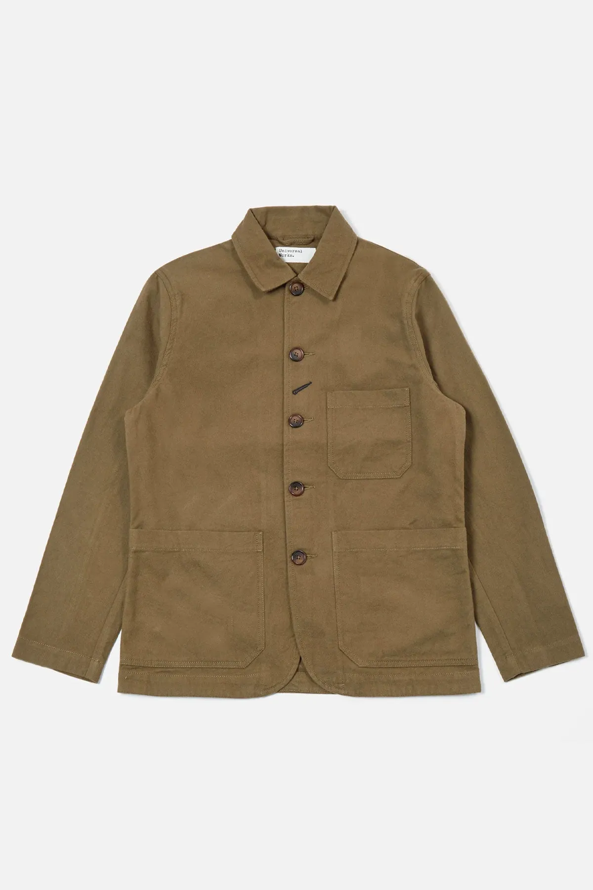 Universal Works - Bakers Chore Jacket In Olive Nebraska Cotton