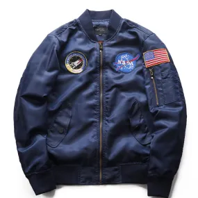 Varsity Bomber Jacket Autumn and Winter Men's Sports Stand Collar Jacket Air Force No. 1 Ma01 Pilot Baseball Uniform