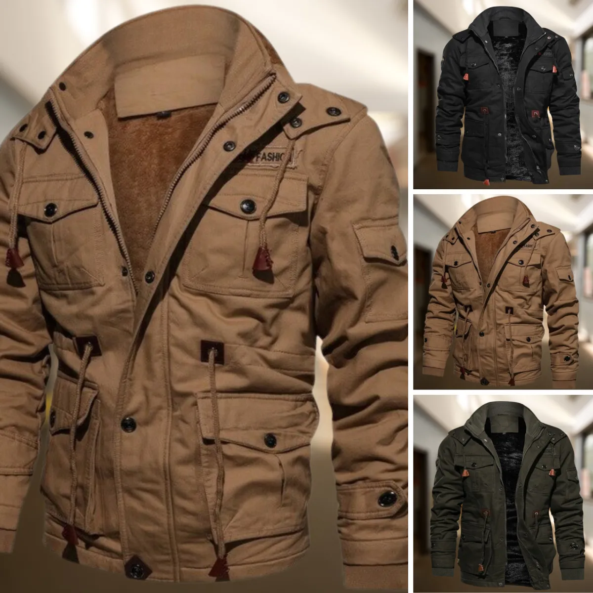 Varsity Bomber Jacket with Fur-Lined Fleece Interior for Men | Comfortable Streetwear