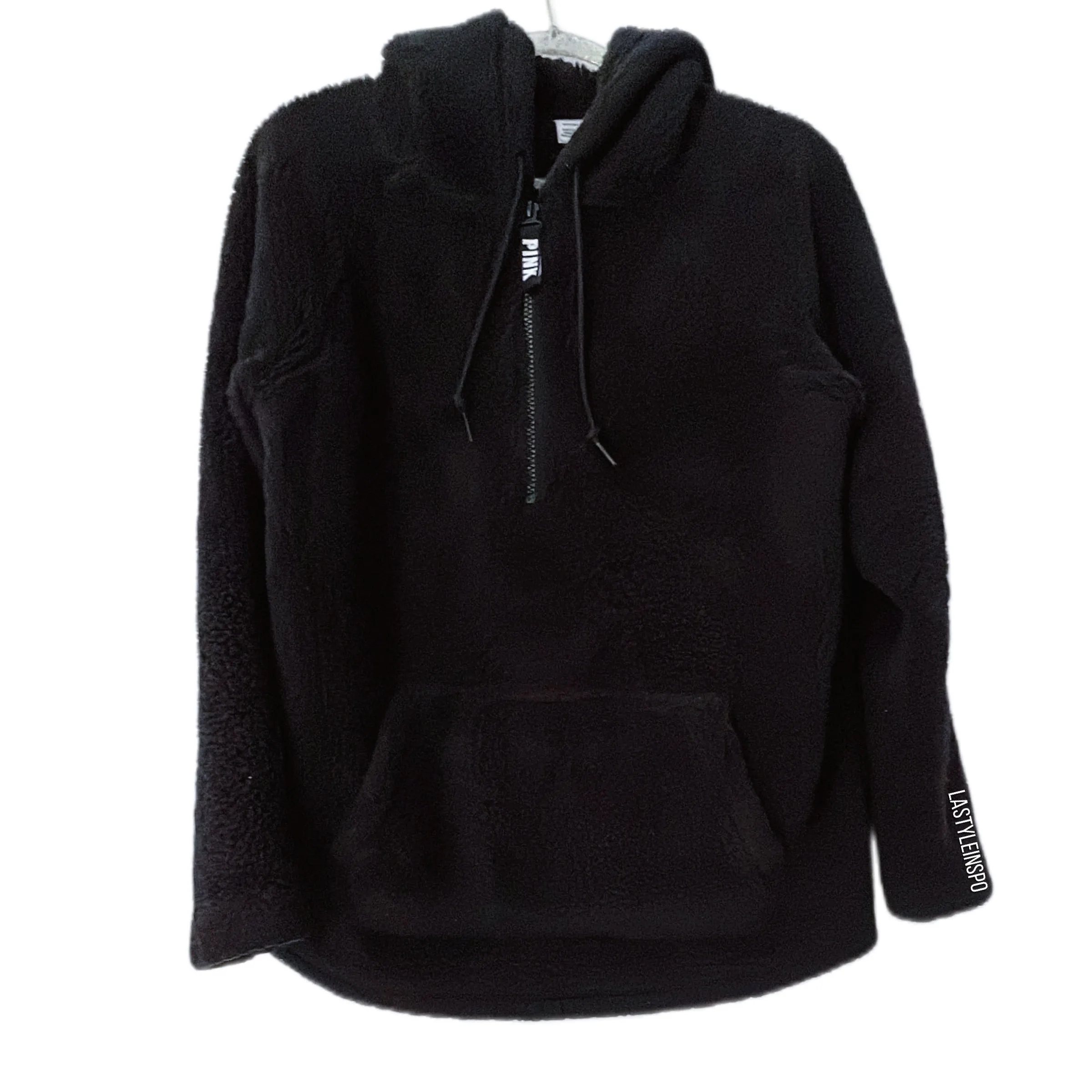 Victorias Secret PINK Teddy Hoodie  Black Size S