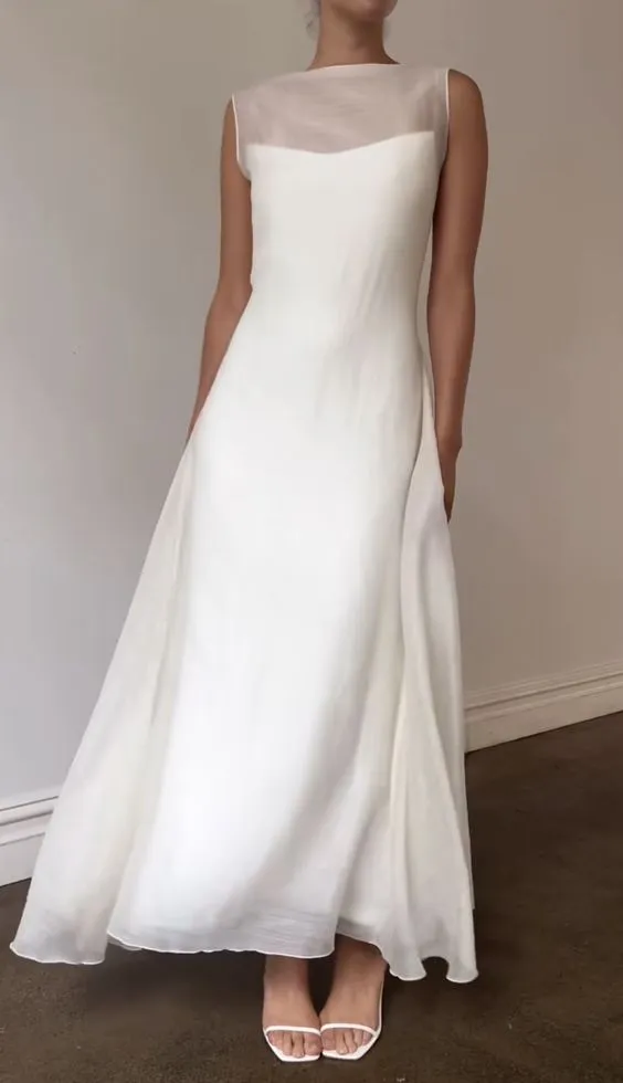 Vintage Ankle Length Country Wedding Dress