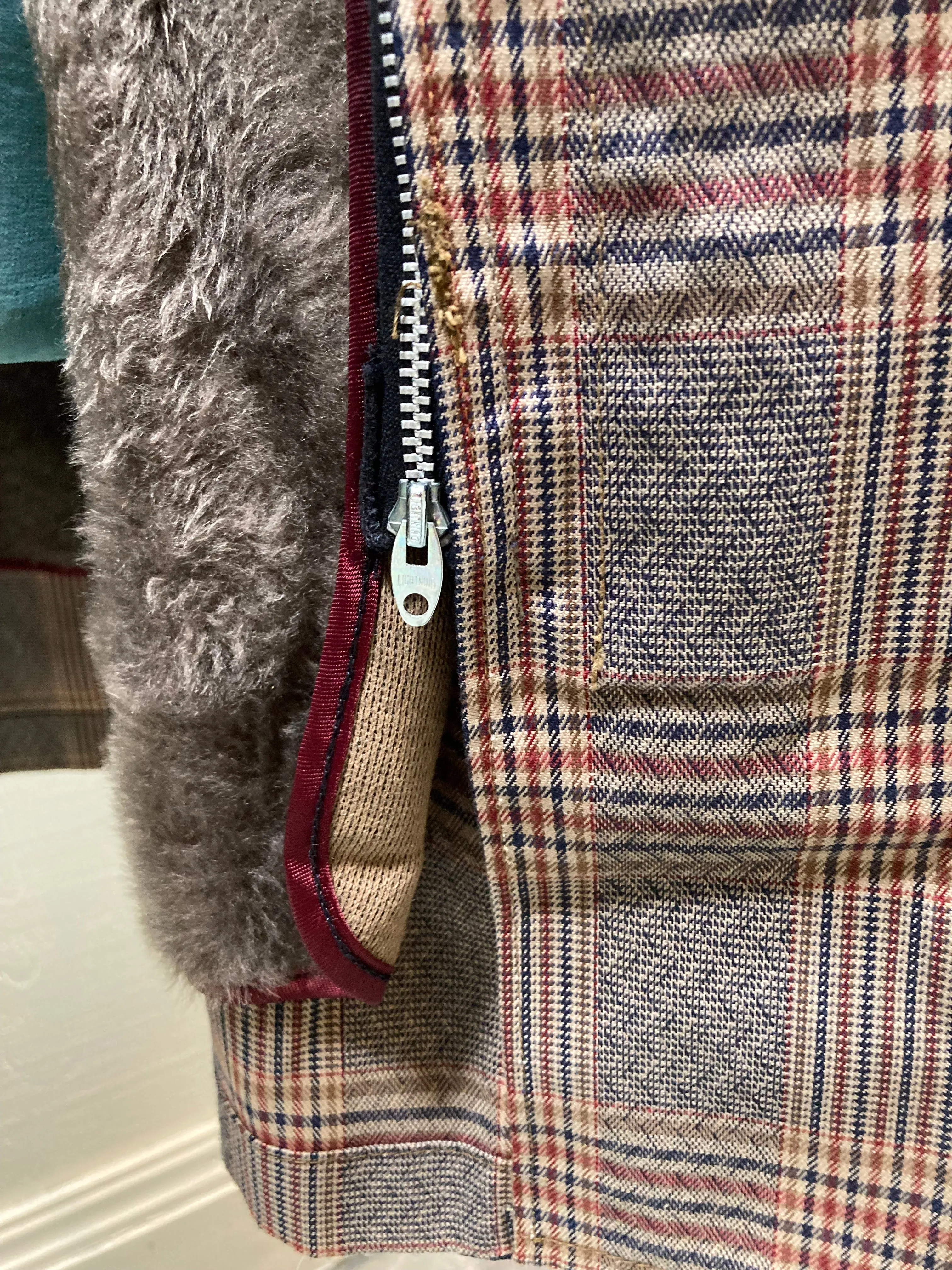 Vintage London Fog Plaid Trench Coat with Removable Liner, Made in USA