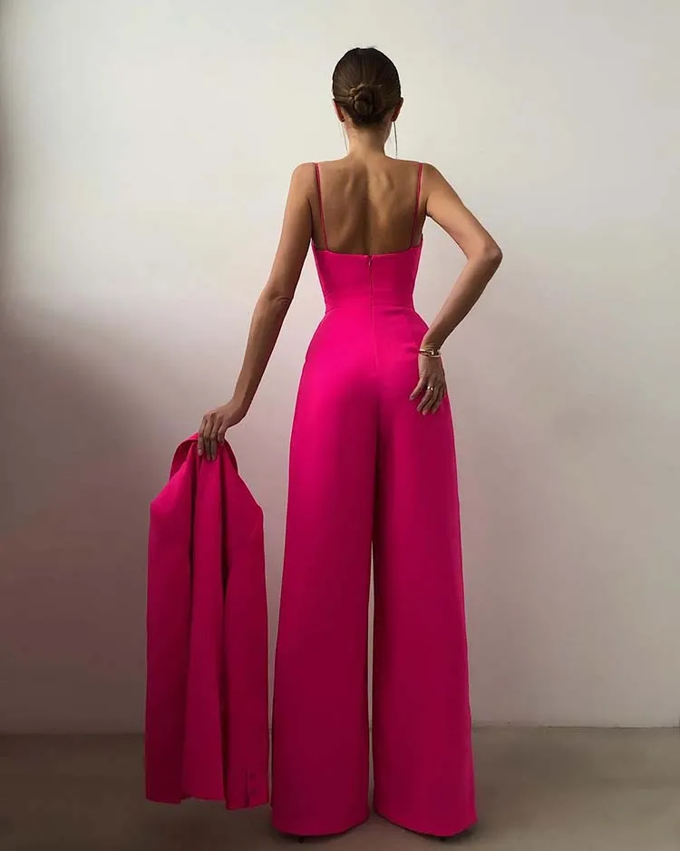 Women's High Waist Wide Leg Jumpsuits