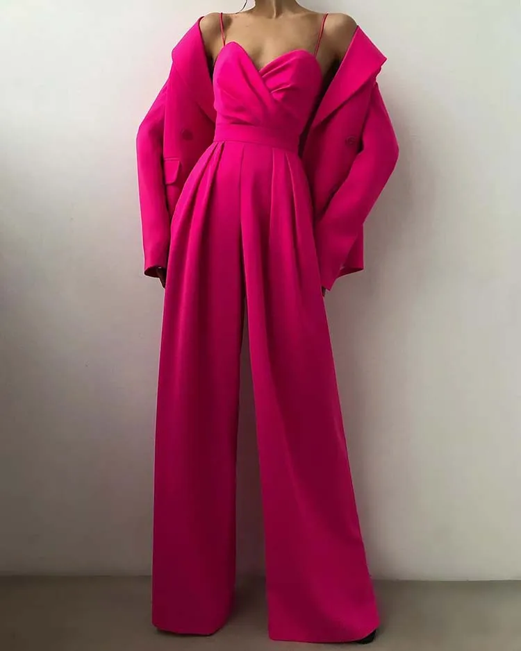 Women's High Waist Wide Leg Jumpsuits